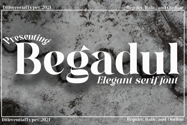 Пример шрифта Begadul #1