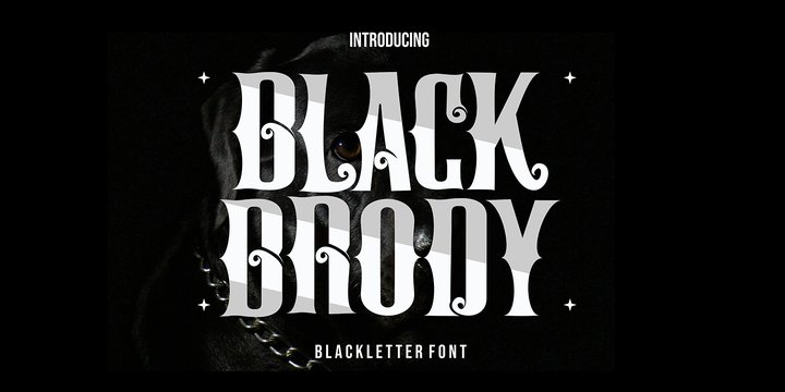 Пример шрифта Black Brody #1