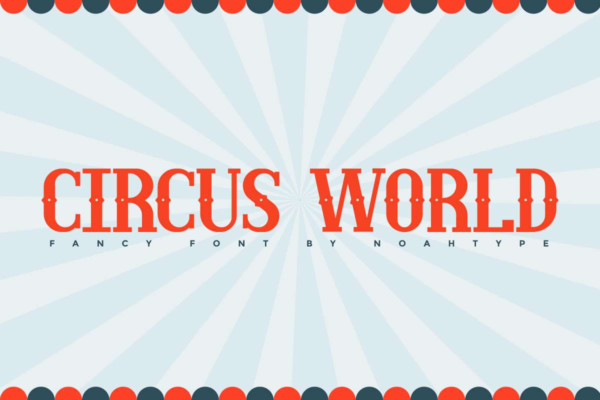 Пример шрифта Circus World #1