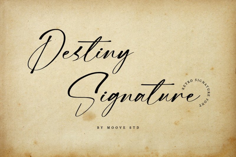 Пример шрифта Destiny Signature #1
