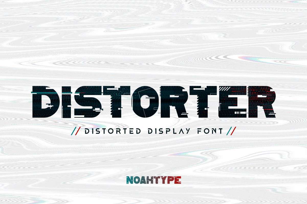 Пример шрифта Distorter #1