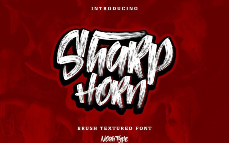 Пример шрифта Sharp Horn #1