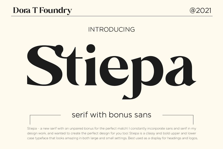 Пример шрифта Stiepa Sans #1