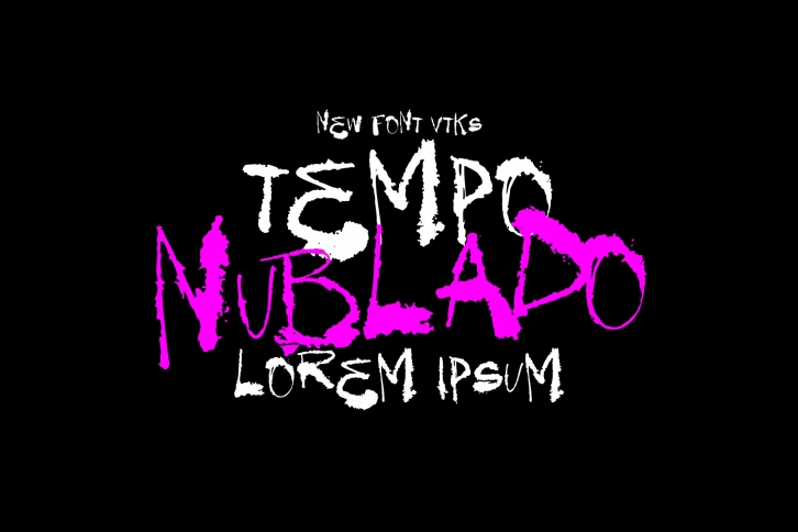 Пример шрифта Tempo Nublado #1