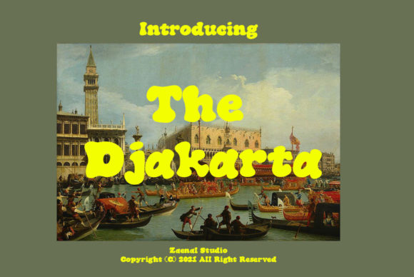 Пример шрифта The Djakarta #1