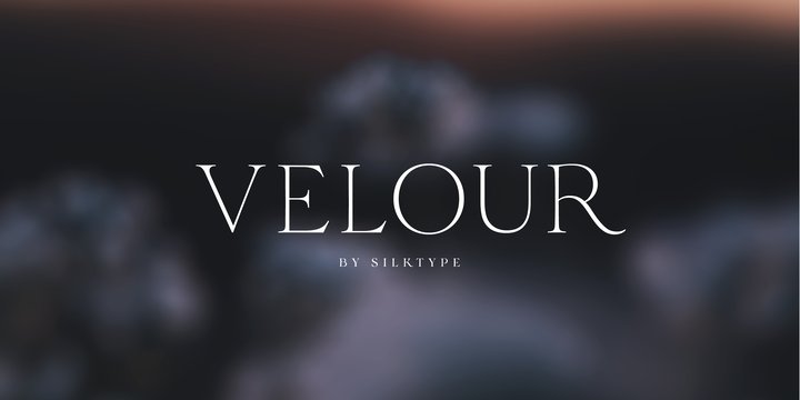 Пример шрифта Velour #1