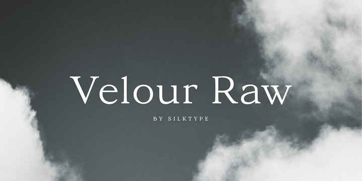 Пример шрифта Velour Raw #1