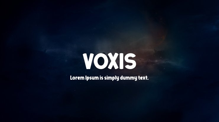 Пример шрифта Voxis #2