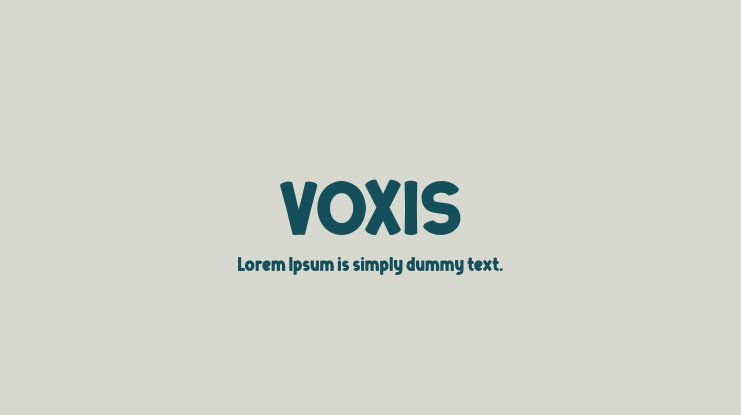 Пример шрифта Voxis #1