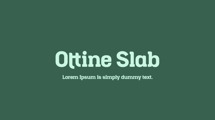 Пример шрифта Ottine Slab #1