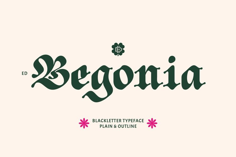 Пример шрифта ED Begonia #1