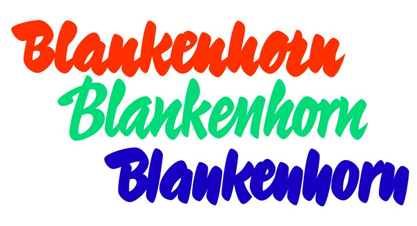 Пример шрифта Blankenhorn #2