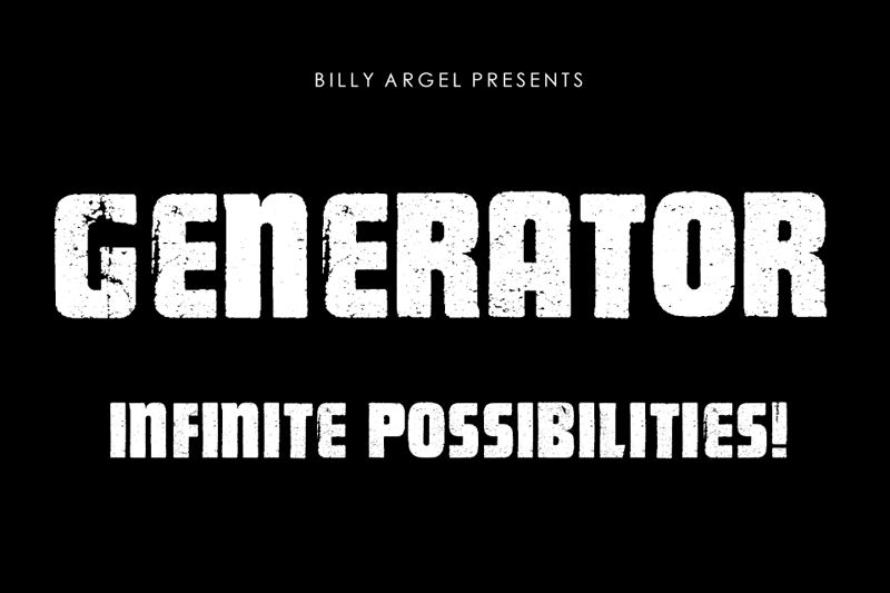 Пример шрифта Generator #1