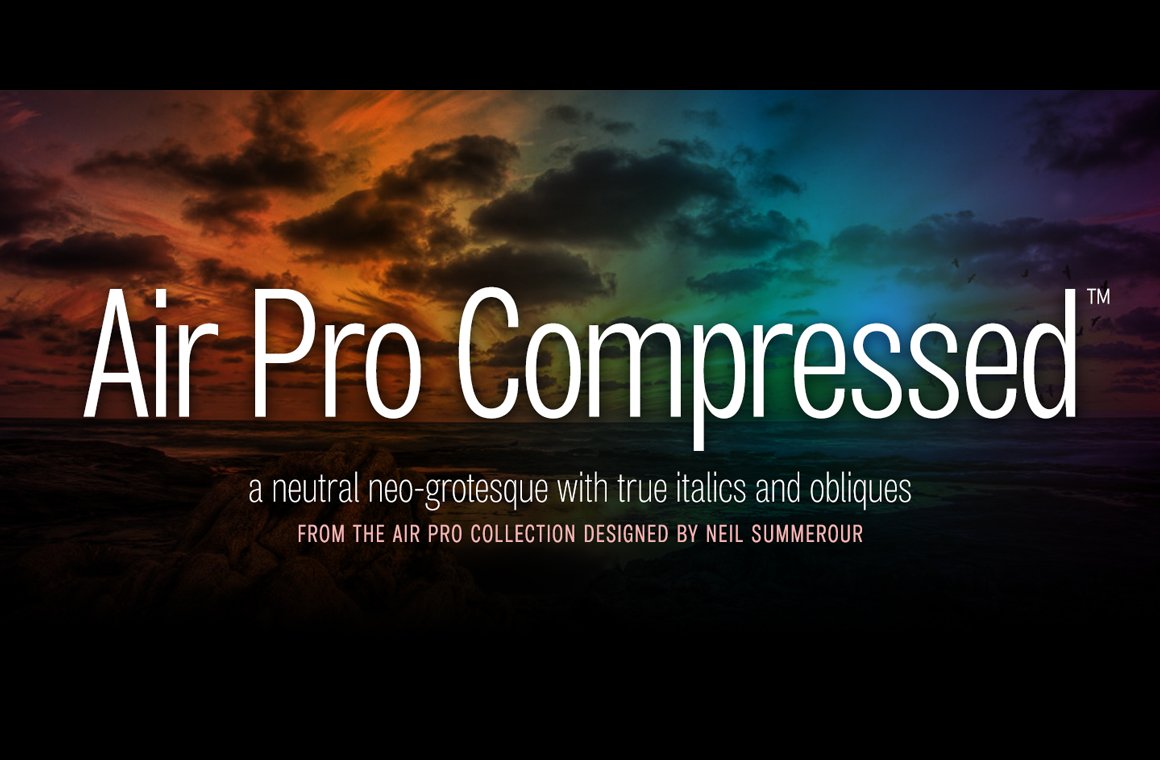 Пример шрифта Air Pro Compressed #1