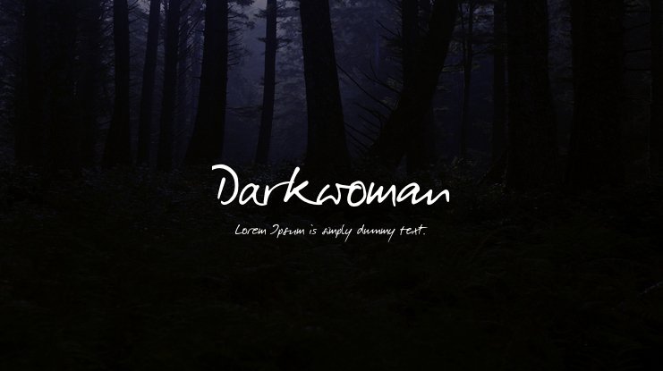 Пример шрифта Darkwoman #1