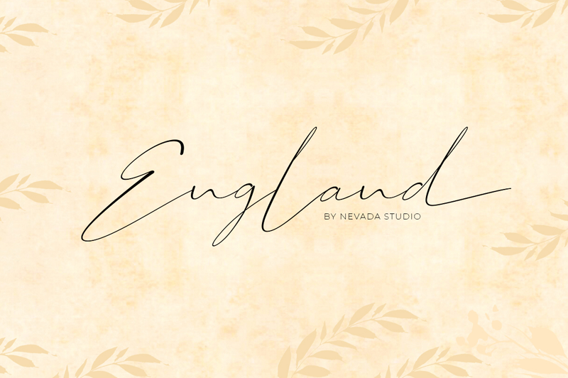 Пример шрифта The England #1