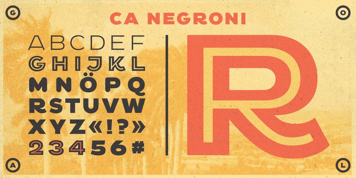 Пример шрифта CA Negroni #2