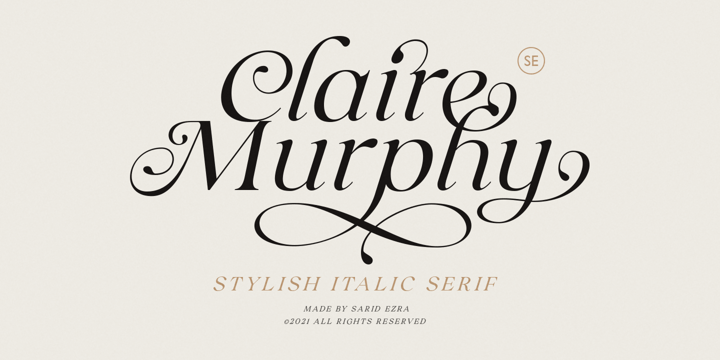 Пример шрифта Claire Murphy #1