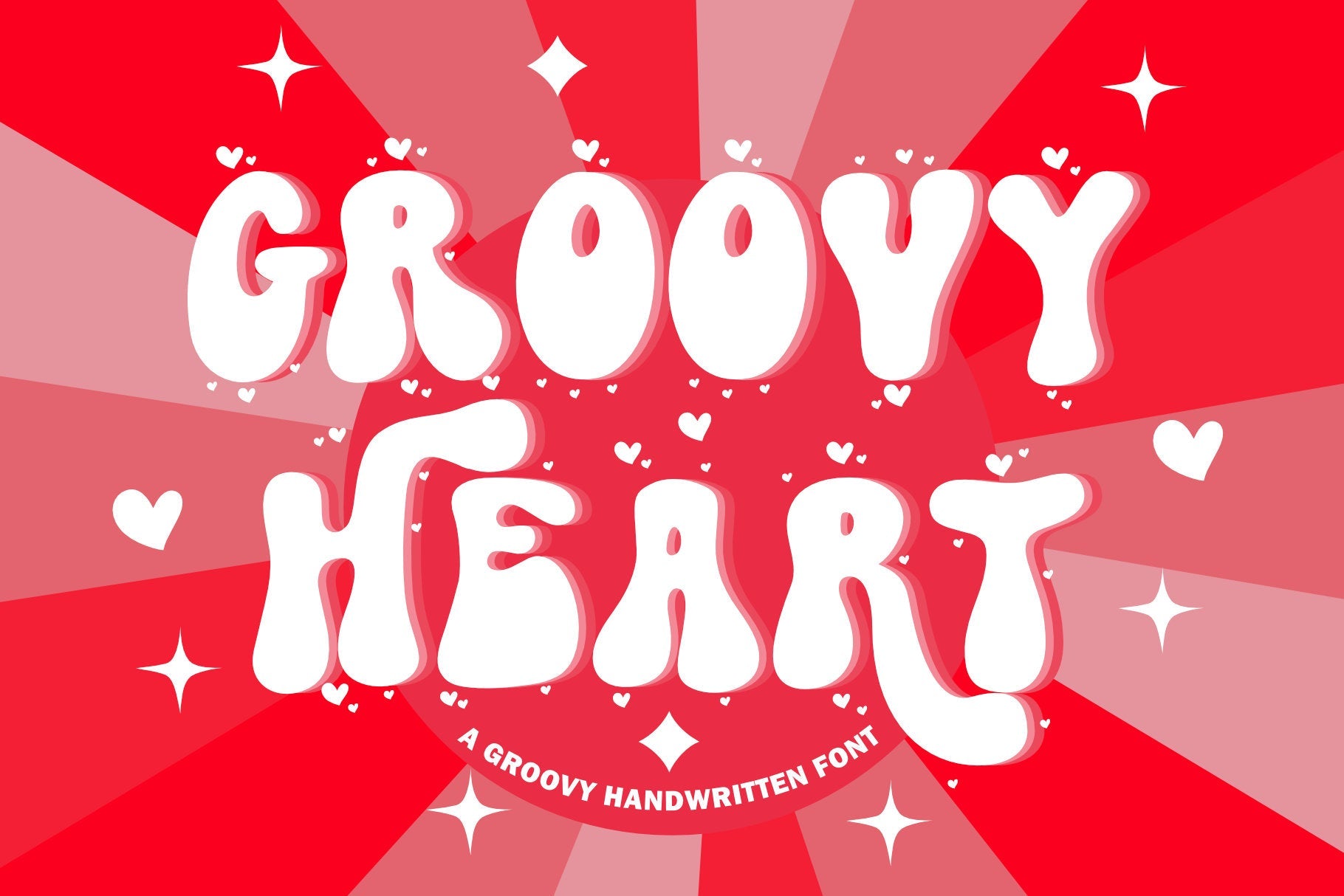 Пример шрифта Groovy Heart #1