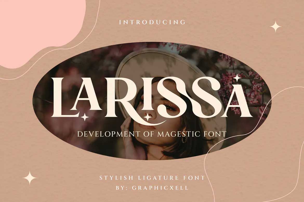 Пример шрифта Larissa #1