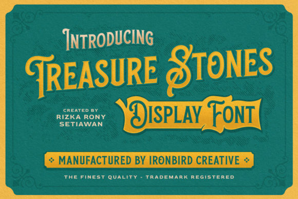 Пример шрифта Treasure Stones #1