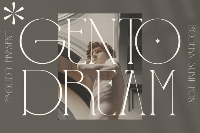 Пример шрифта Gento Dream #1