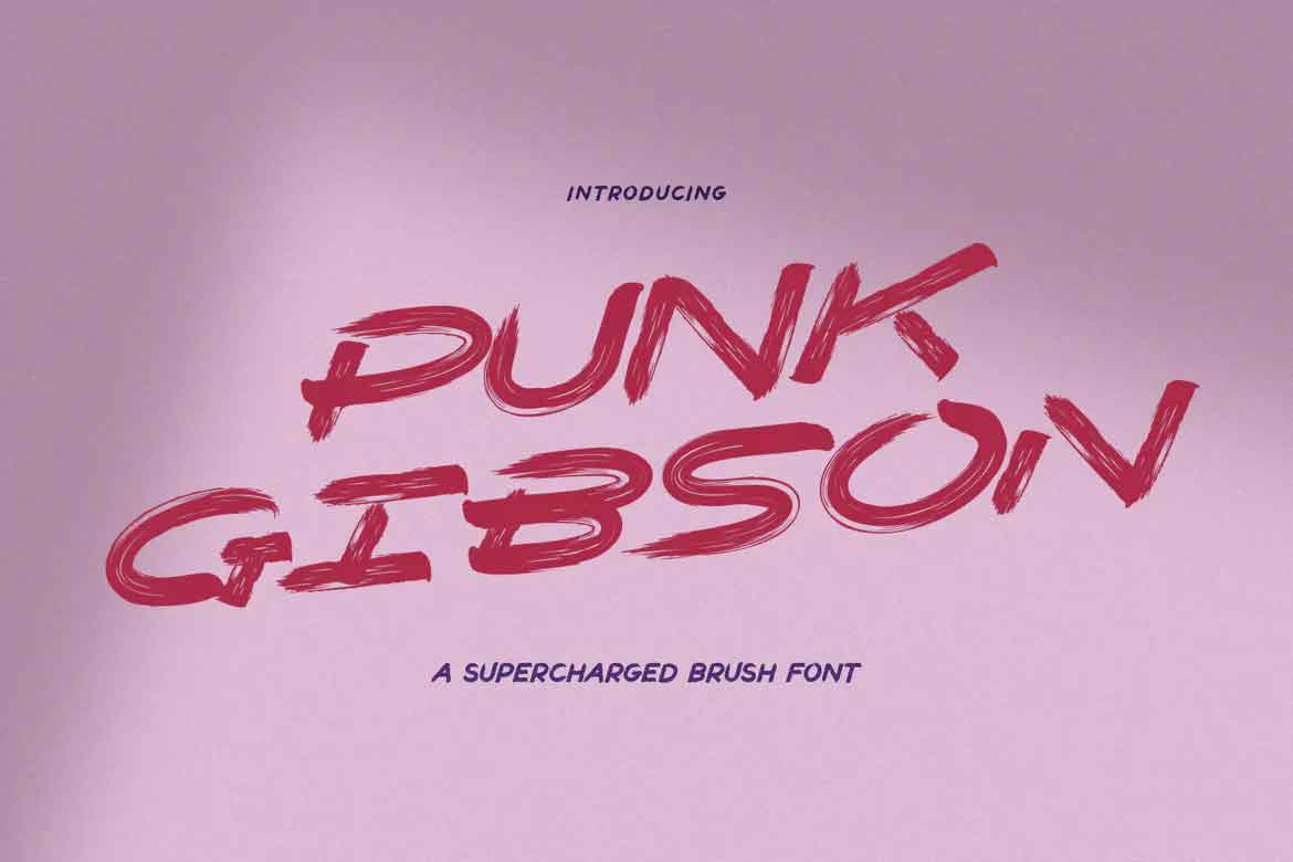 Пример шрифта Punk Gibson #1