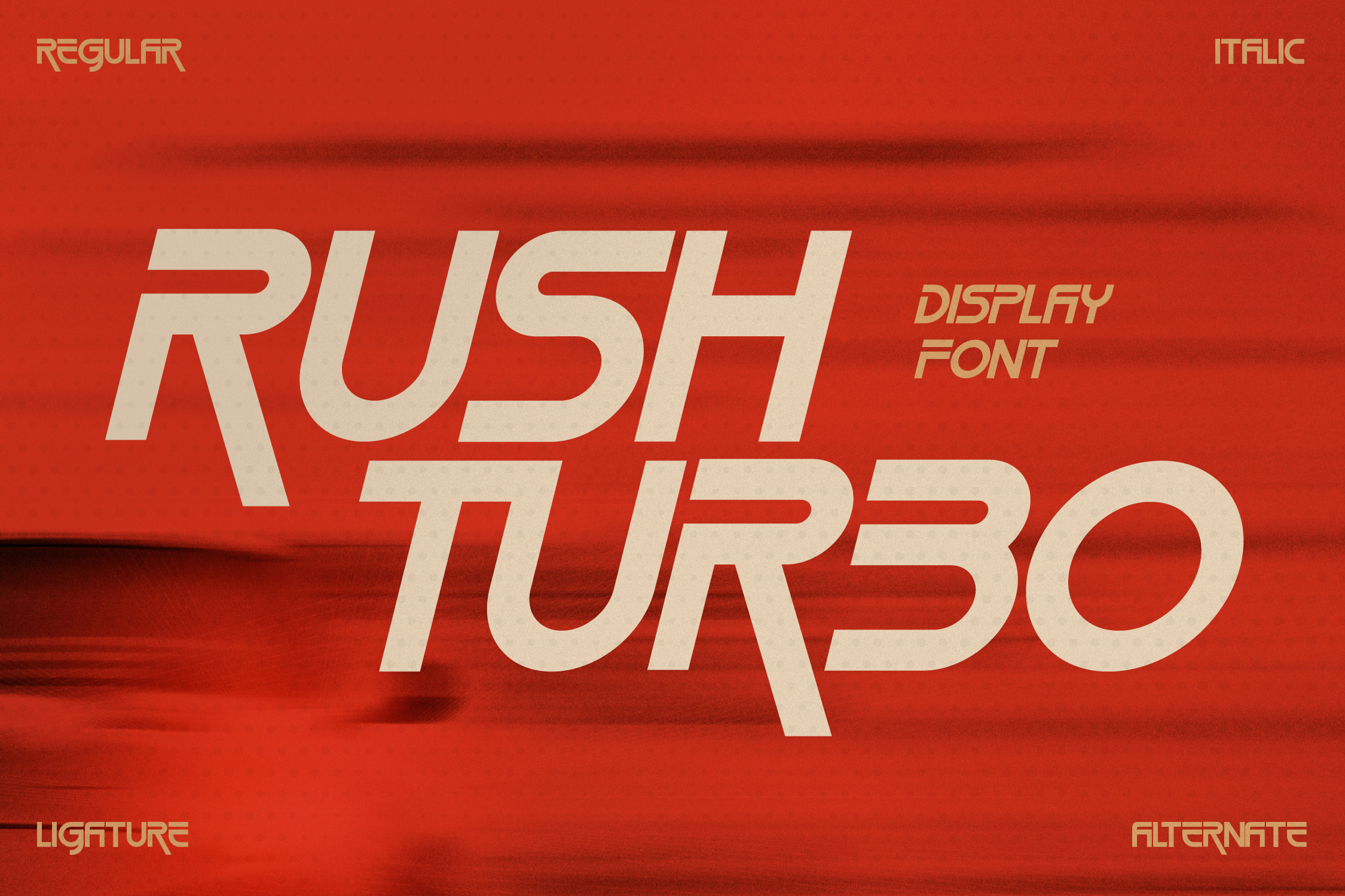 Пример шрифта Rush Turbo #1