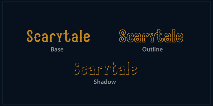 Пример шрифта Scarytale #3