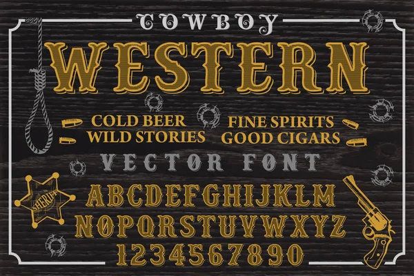 Пример шрифта Western #1