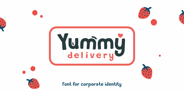 Пример шрифта Yummy Delivery #1