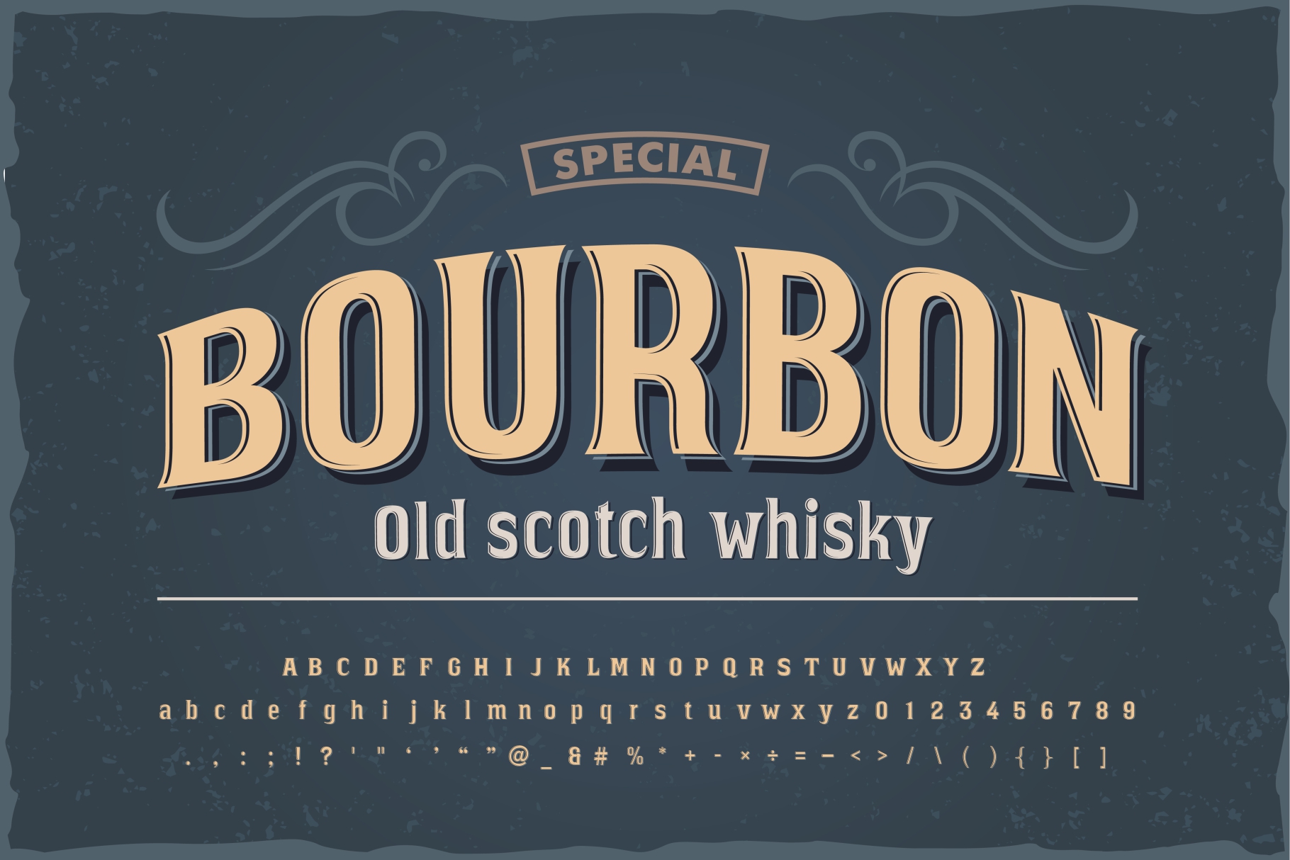 Пример шрифта Bourbon #1