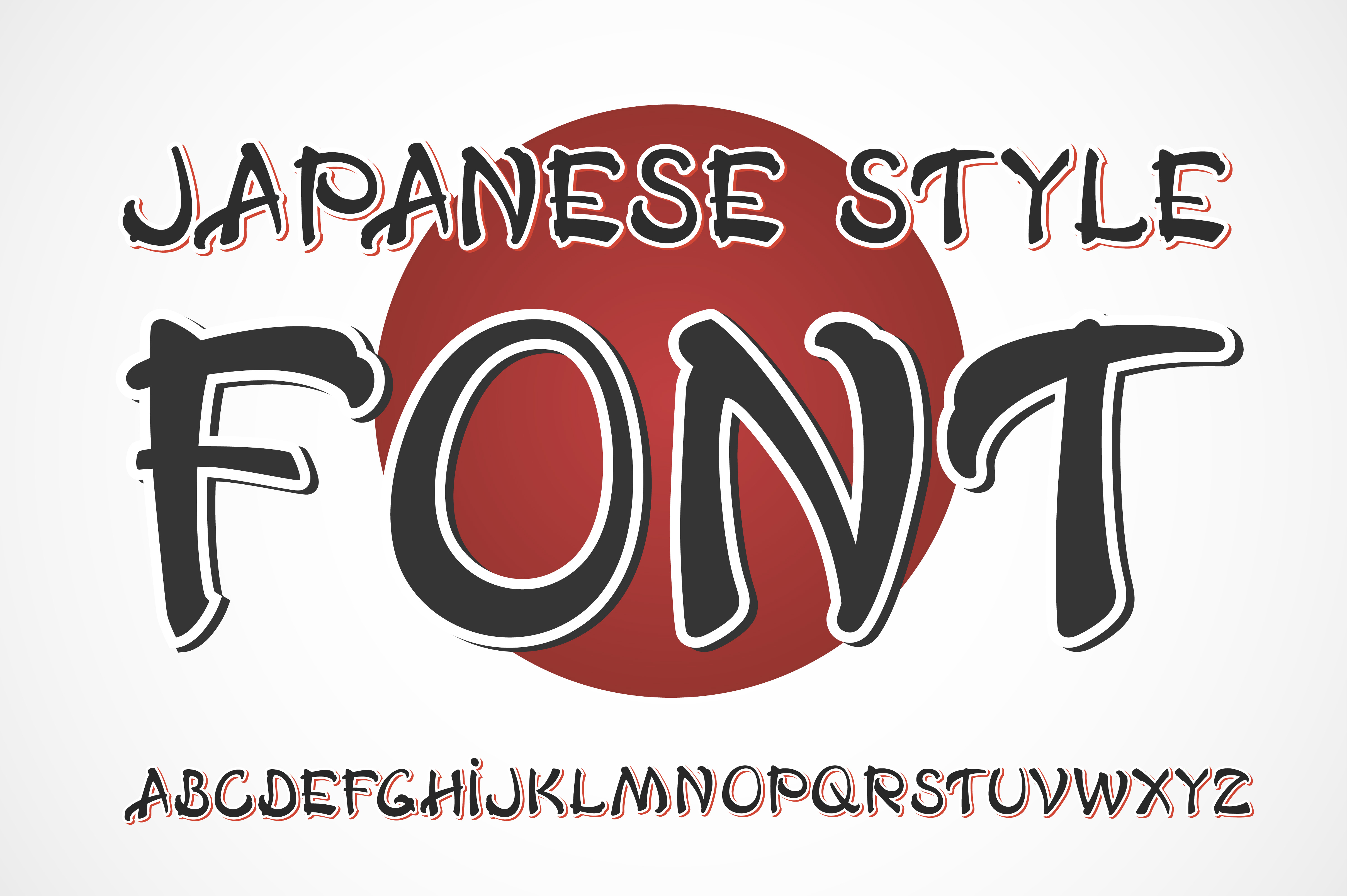 Пример шрифта Japan Stylish #1