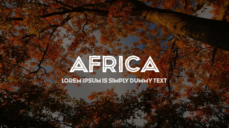 Пример шрифта Africa #1