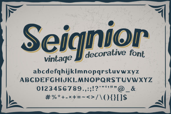 Пример шрифта Seignior #1