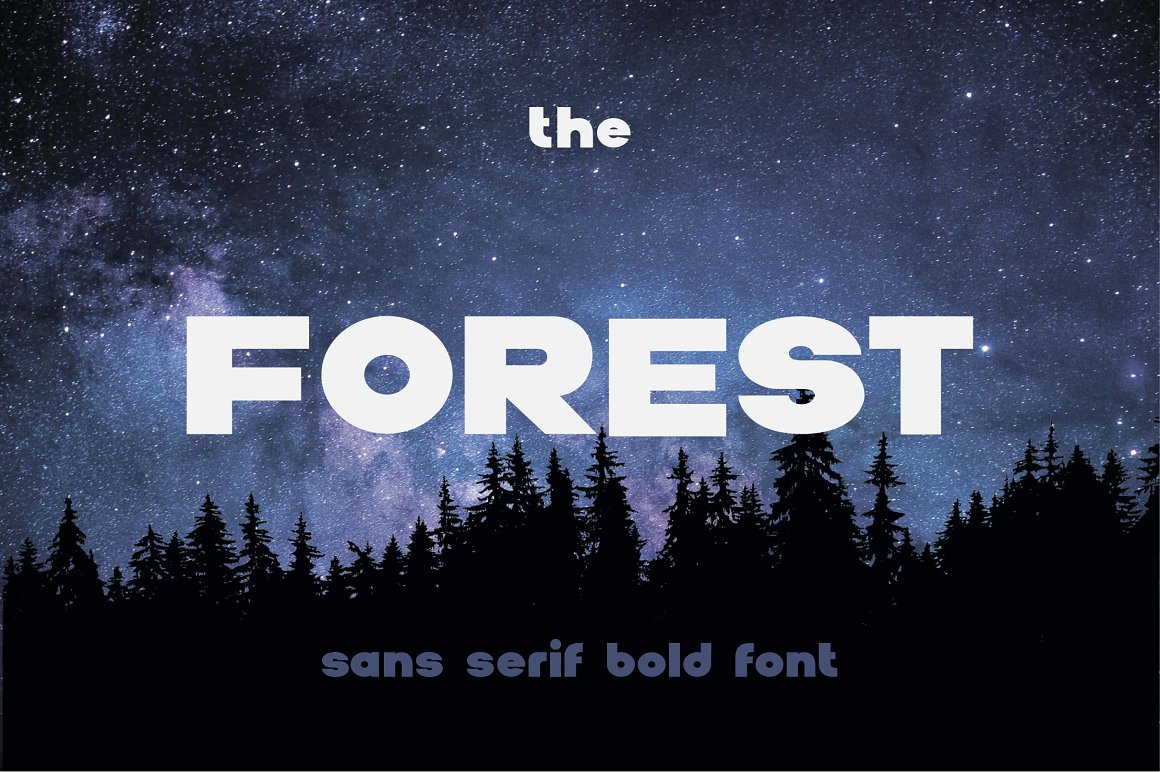 Пример шрифта Forest #1
