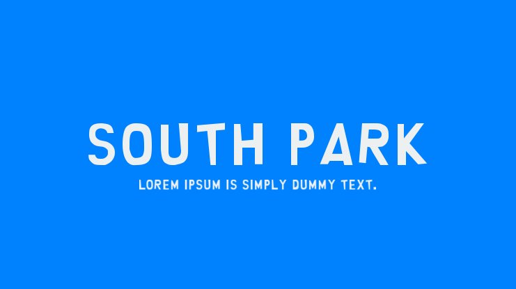 Пример шрифта South Park #1