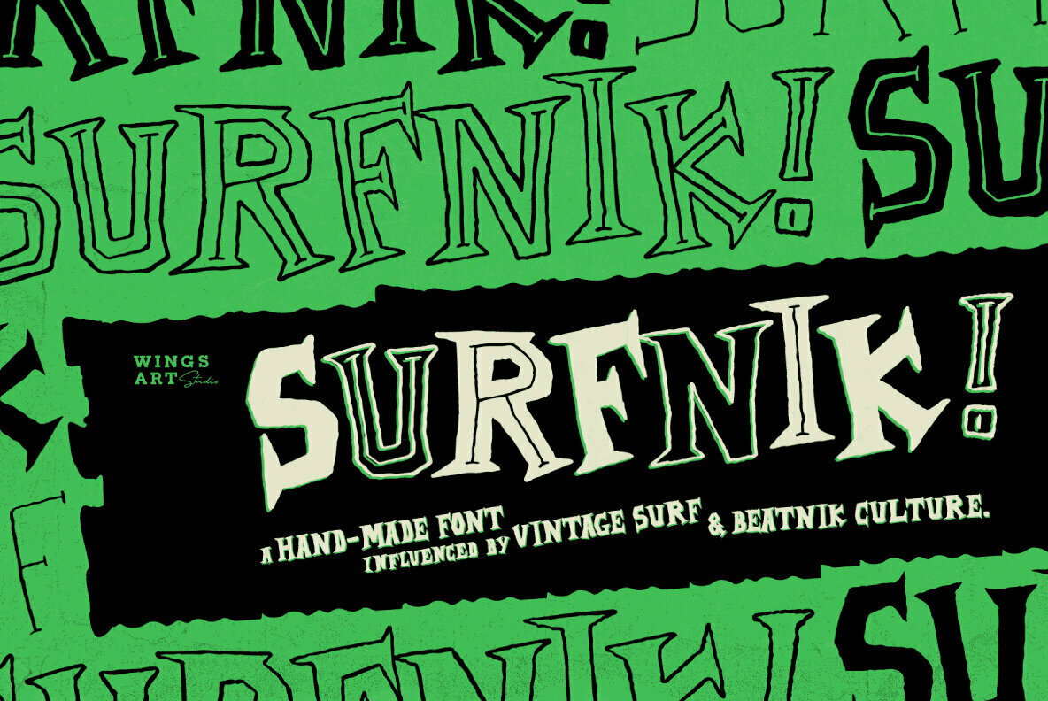 Пример шрифта Surfnik #1