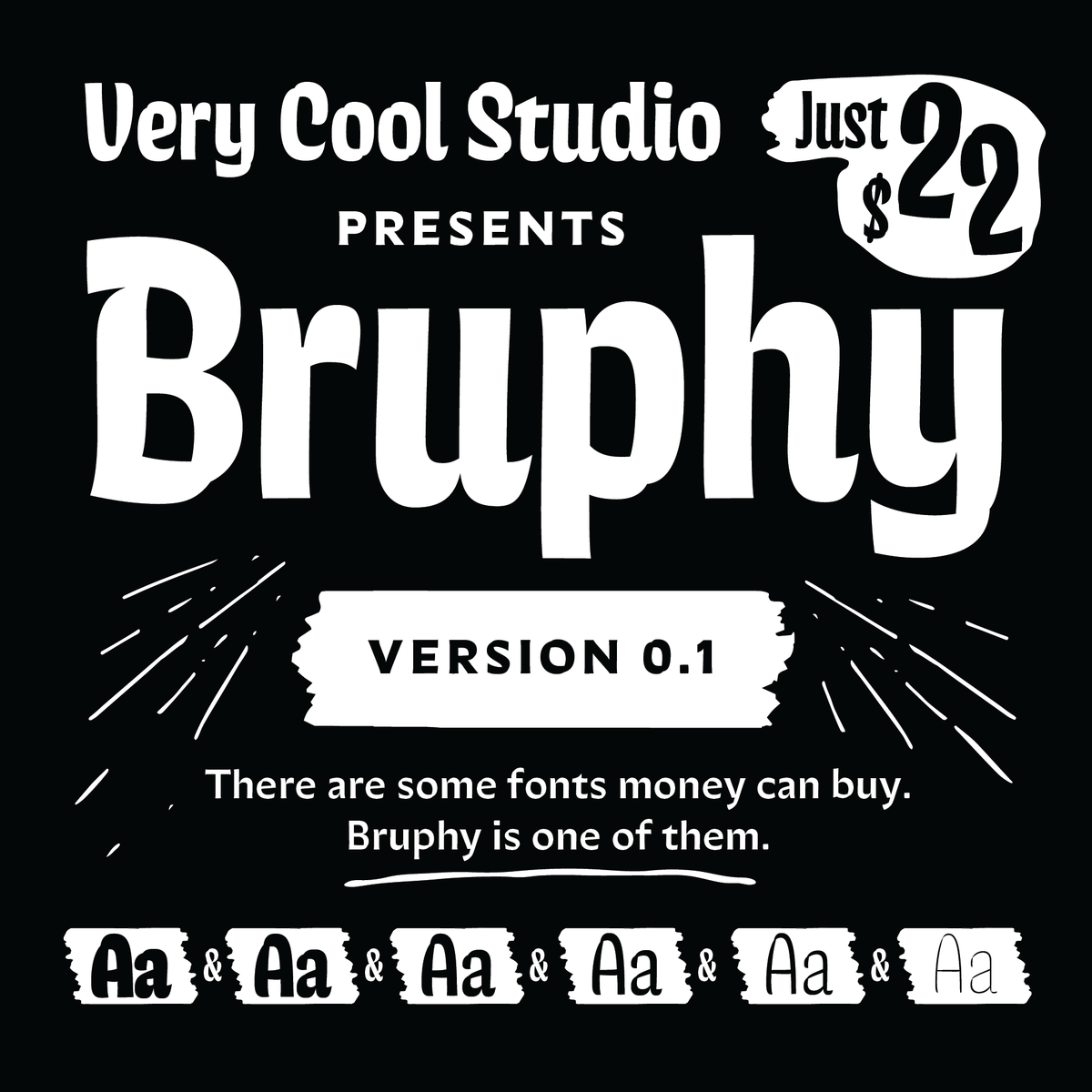 Пример шрифта Bruphy #1