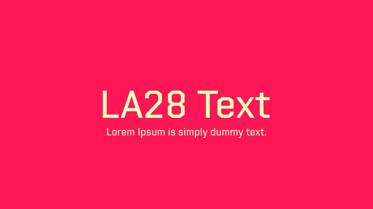 Пример шрифта LA28 #1