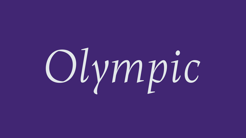 Пример шрифта Olympic Serif #1