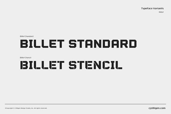 Пример шрифта Billet Standard (The SIAC) #1