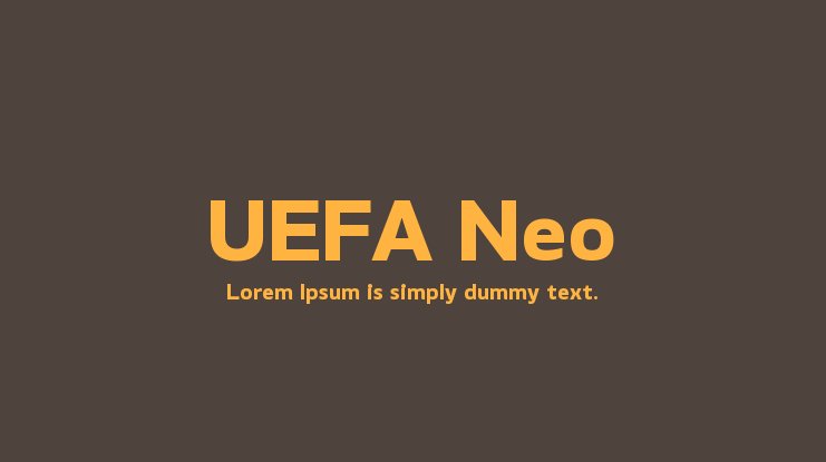 Пример шрифта UEFA Neo #1