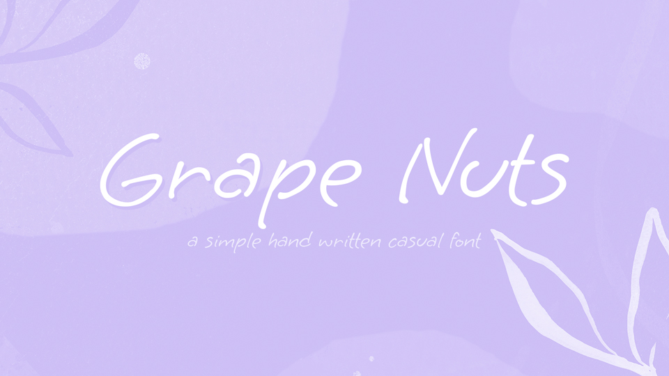 Пример шрифта Grape Nuts #1