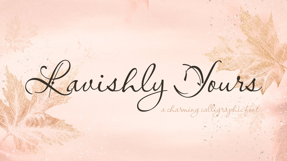 Пример шрифта Lavishly Yours #1