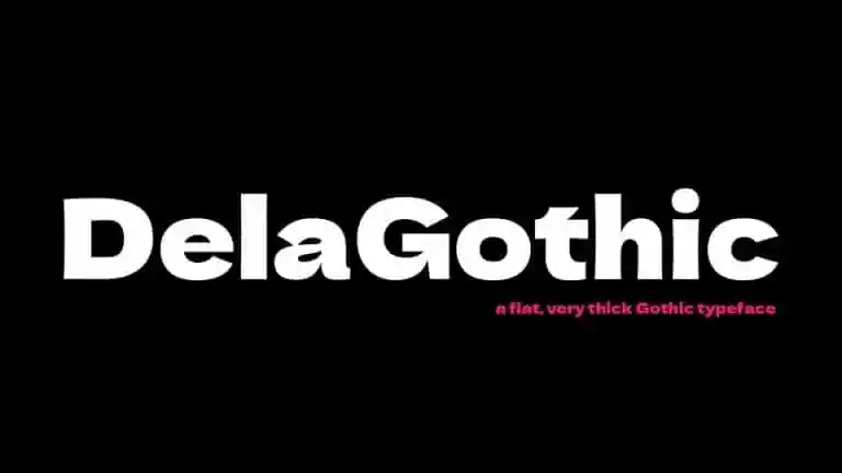 Пример шрифта Dela Gothic One #1