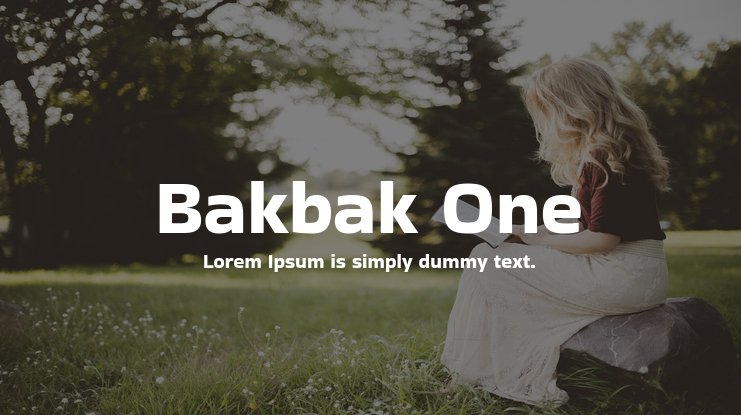 Пример шрифта Bakbak One #1