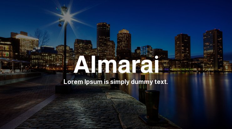 Пример шрифта Almarai #1