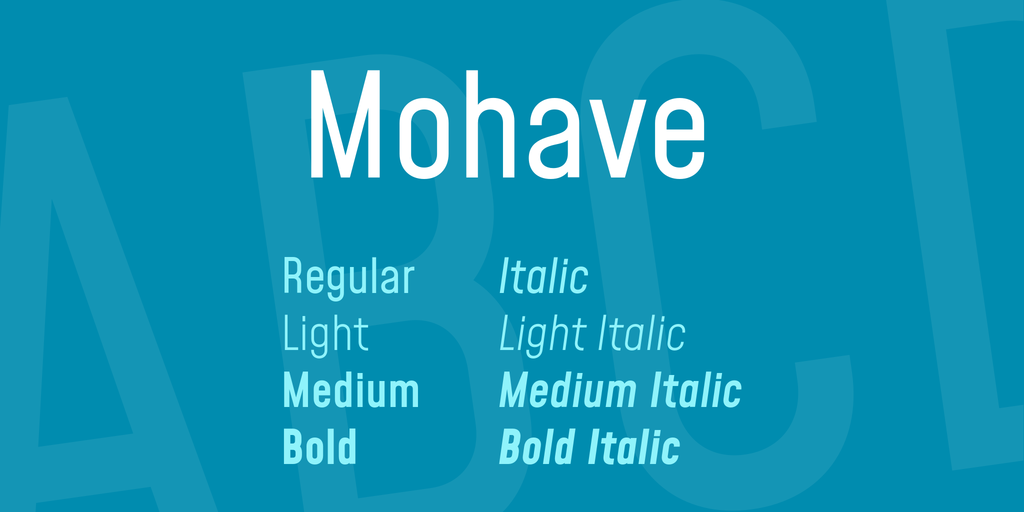 Пример шрифта Mohave #1