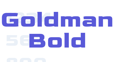 Пример шрифта Goldman #1